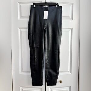 Mango - Black Faux Leather Leggings (medium)
